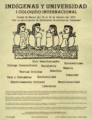 I Coloquio Internacional: "Indígenas y universidad"
