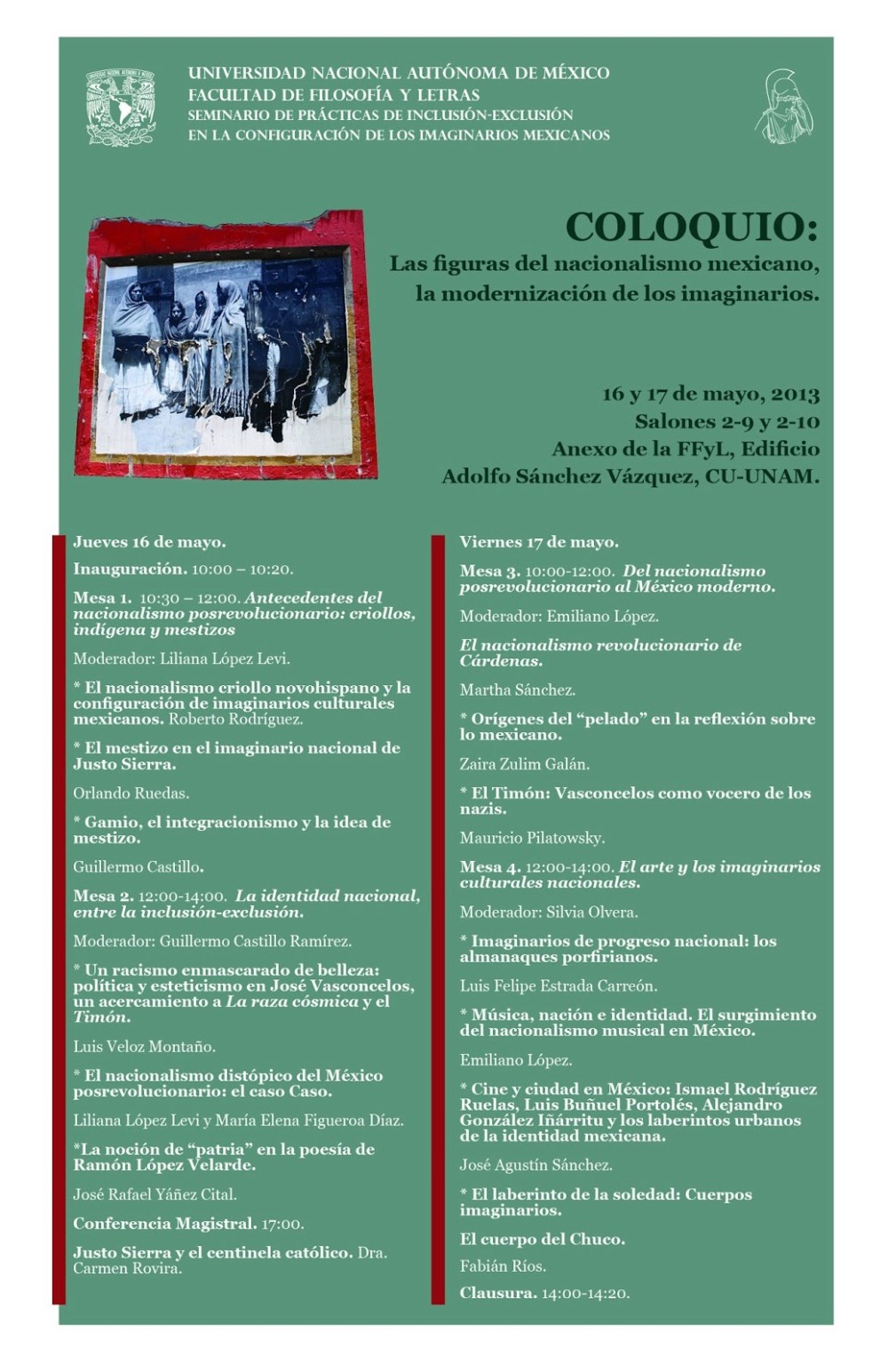 Coloquio Figuras del nacionalismo mexicano