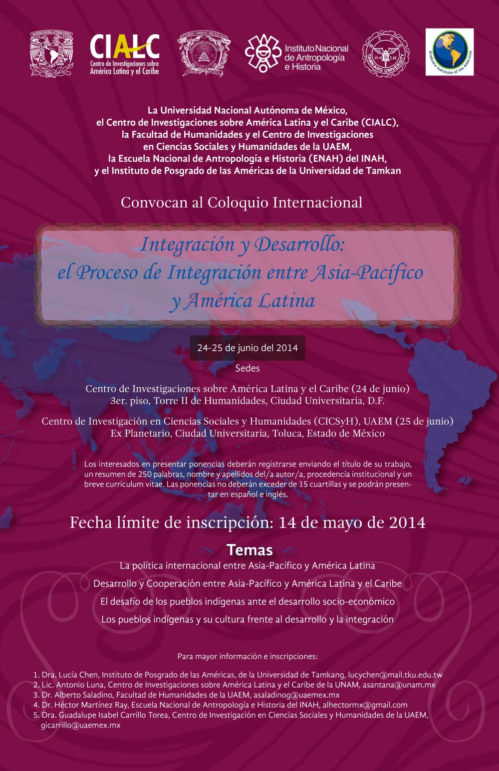 cartel Integración desarrollo