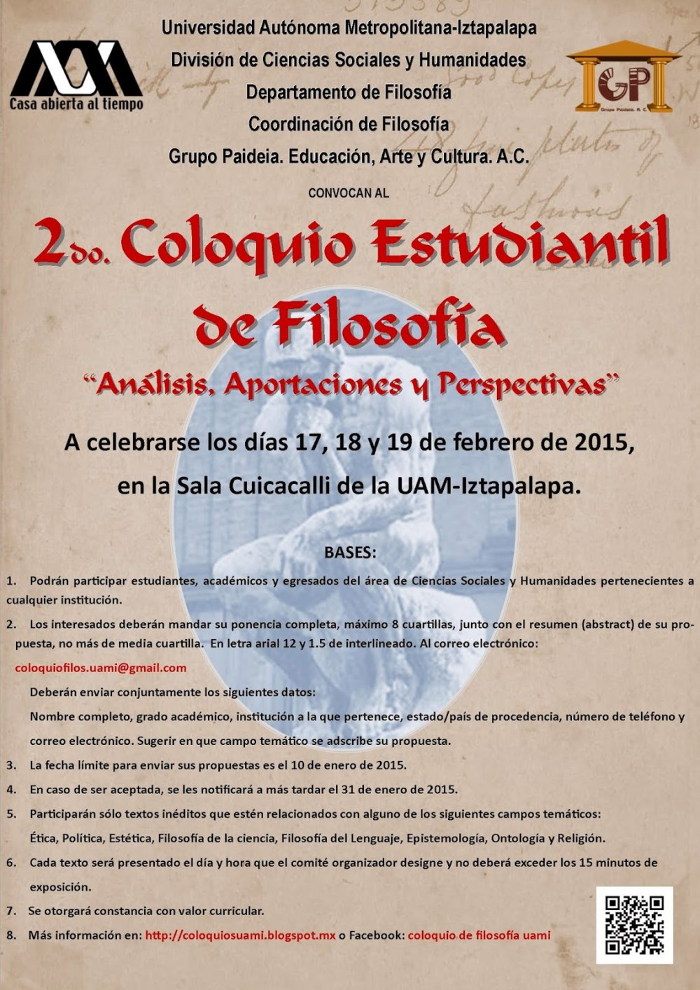 convocatoria estudiantes filos uam