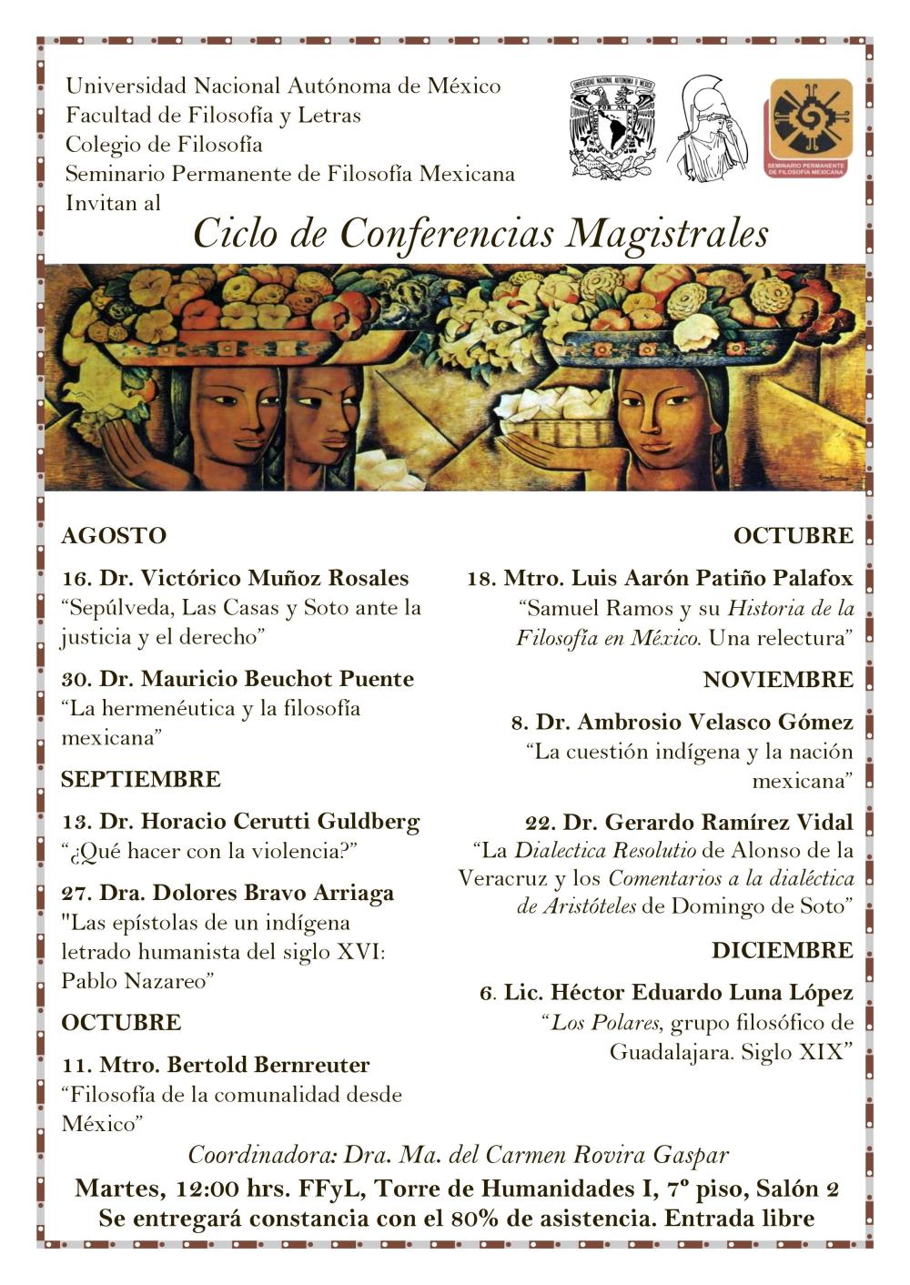 Cartel Conferencias Magistrales 2017-1
