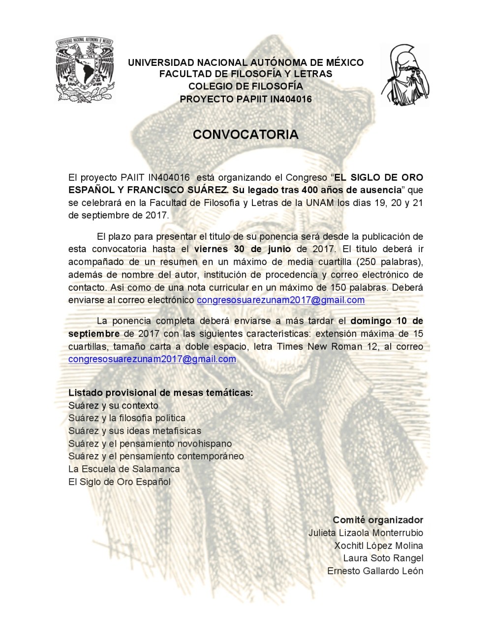 Convocatoria Congreso Suárez 2017-001