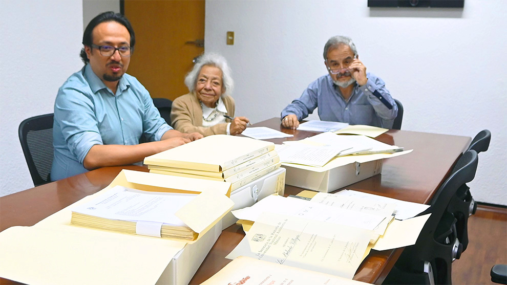Luis Estrada, Eugenia Revueltas y Silvestre Villegas. Foto: Víctor Hugo Sánchez
